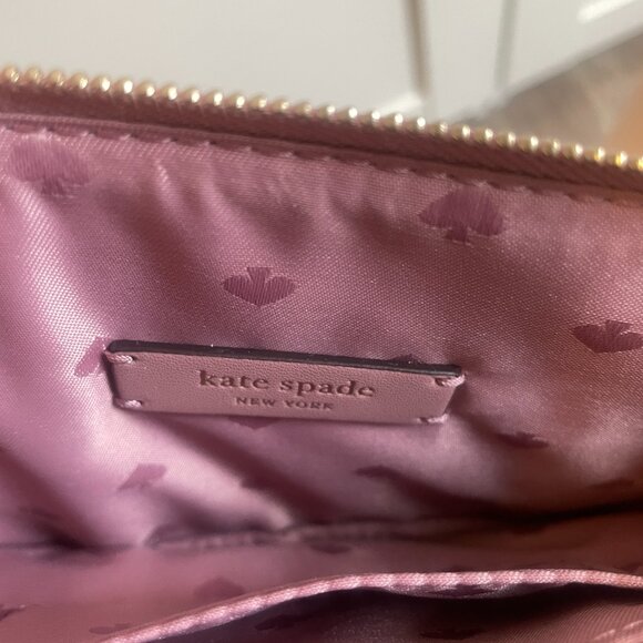 Kate Spade Cameron Double Zip Small Crossbody Bag in Dusty Peony Pink - Picture 11 of 16